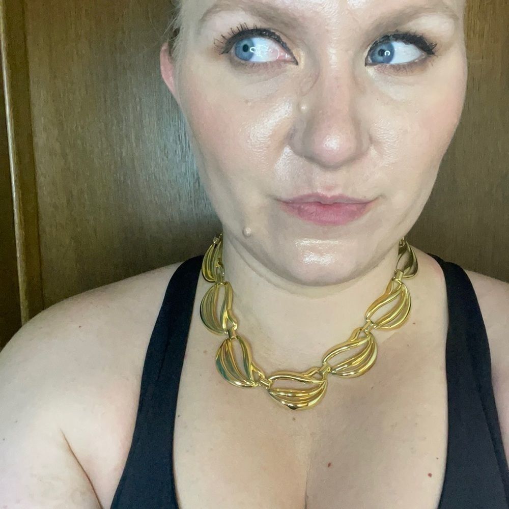 Gold Wreath Ornate Statement Necklace